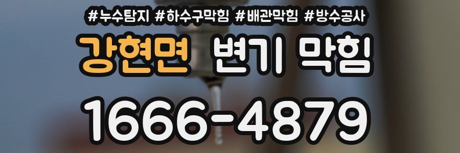 강현면 변기 막힘