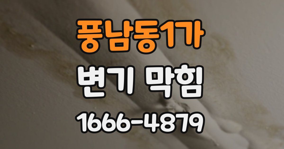 풍남동1가 변기 막힘