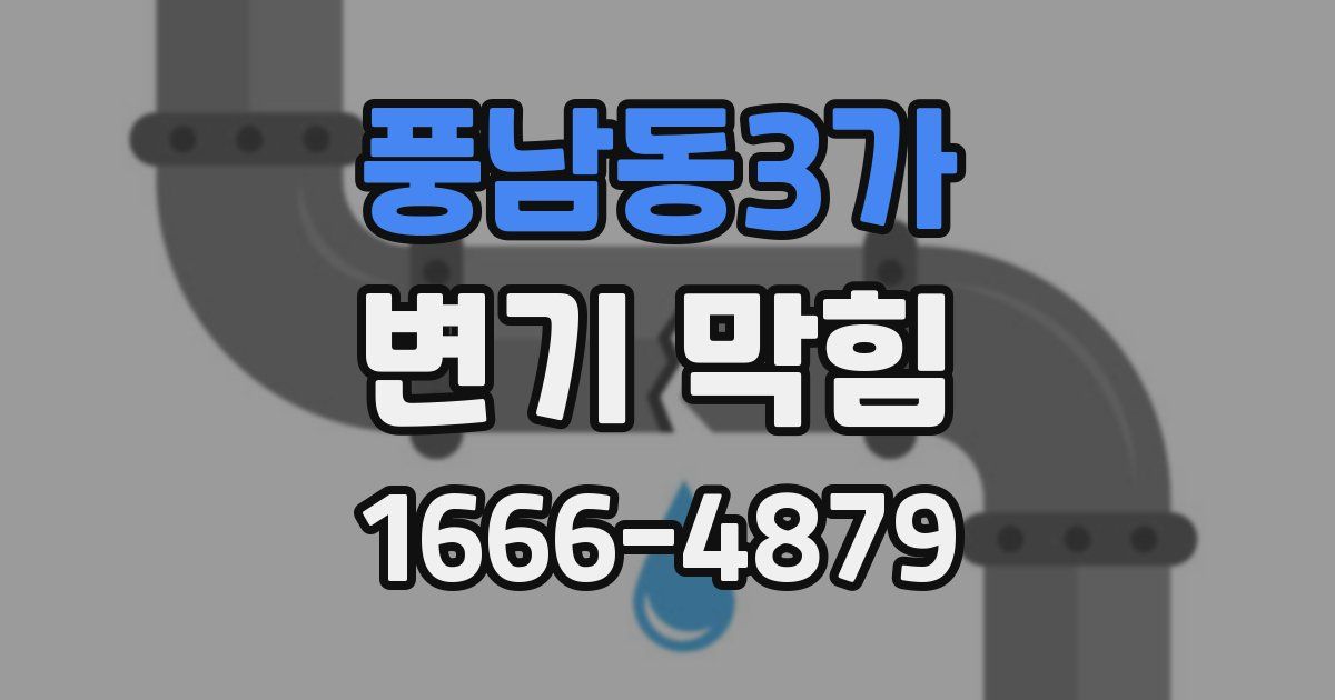 풍남동3가 변기 막힘