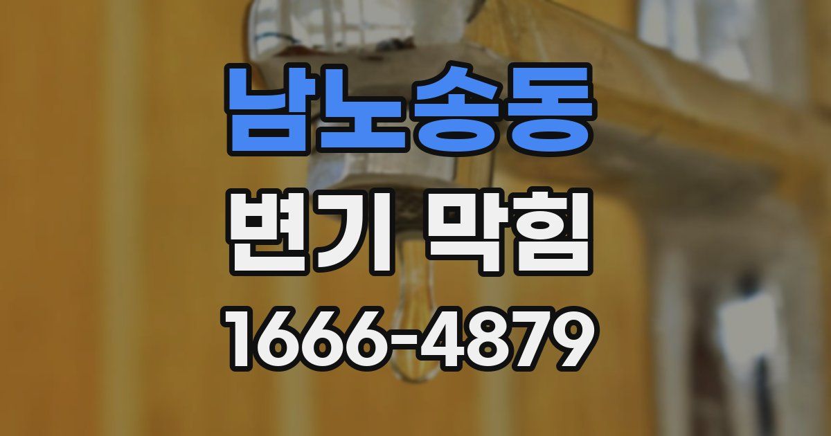 남노송동 변기 막힘