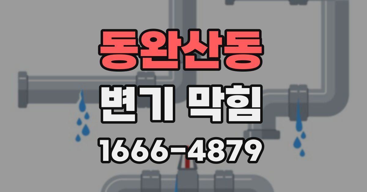 동완산동 변기 막힘