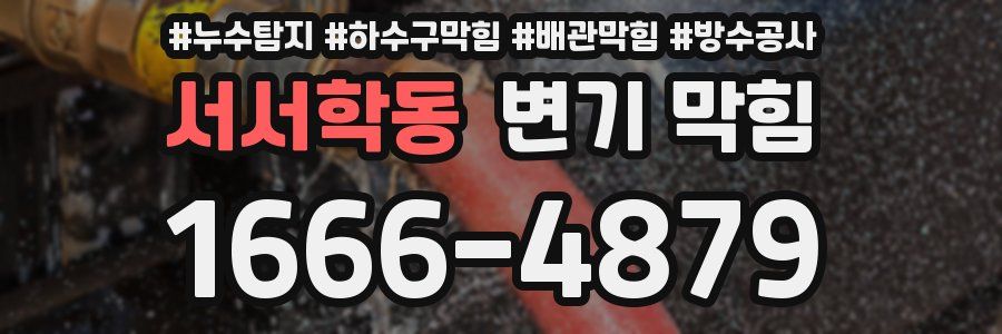 서서학동 변기 막힘