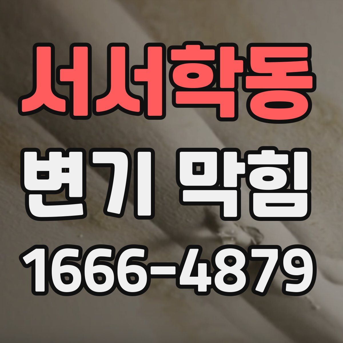서서학동 변기 막힘