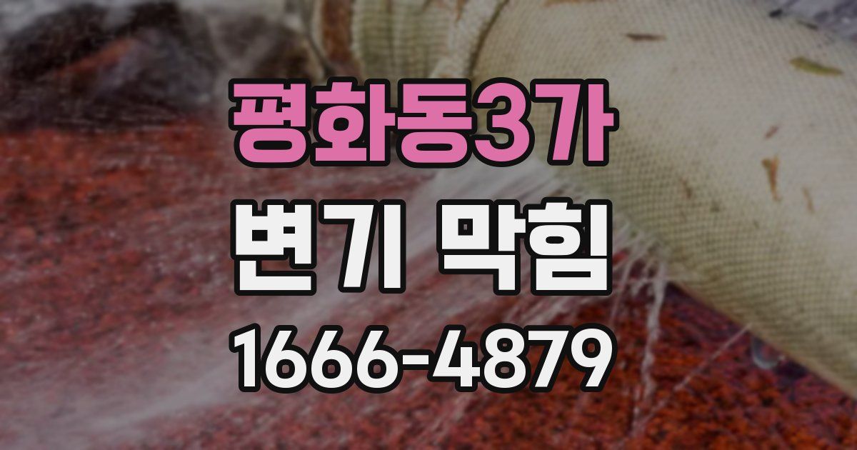 평화동3가 변기 막힘