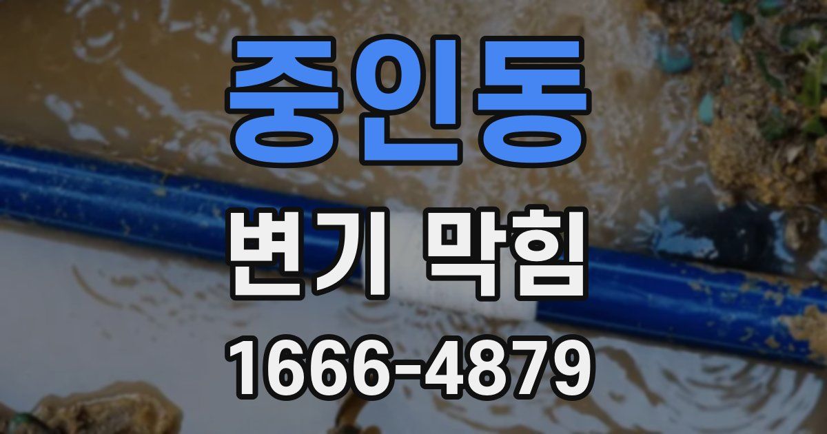 중인동 변기 막힘