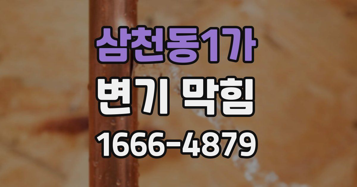삼천동1가 변기 막힘