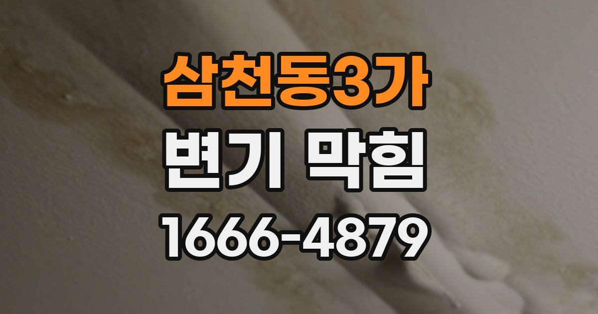 삼천동3가 변기 막힘