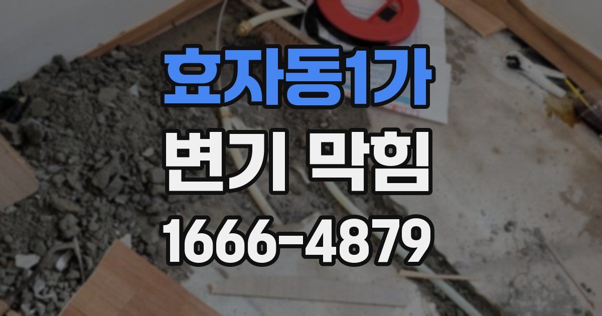 효자동1가 변기 막힘