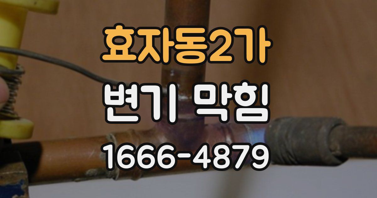 효자동2가 변기 막힘