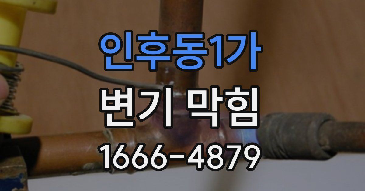 인후동1가 변기 막힘