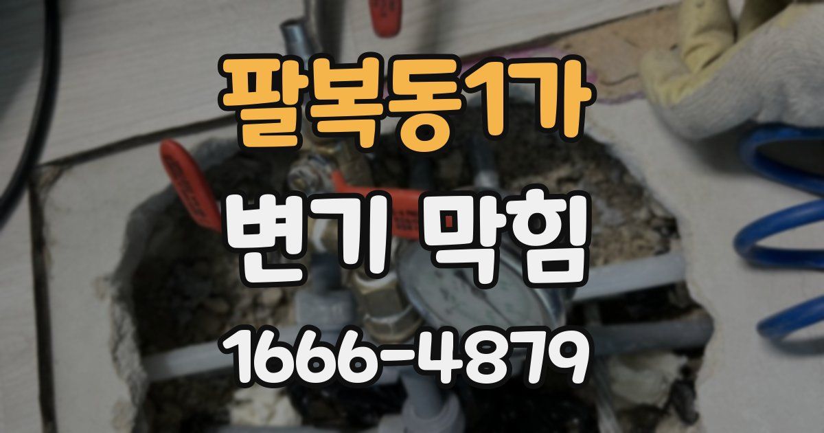 팔복동1가 변기 막힘