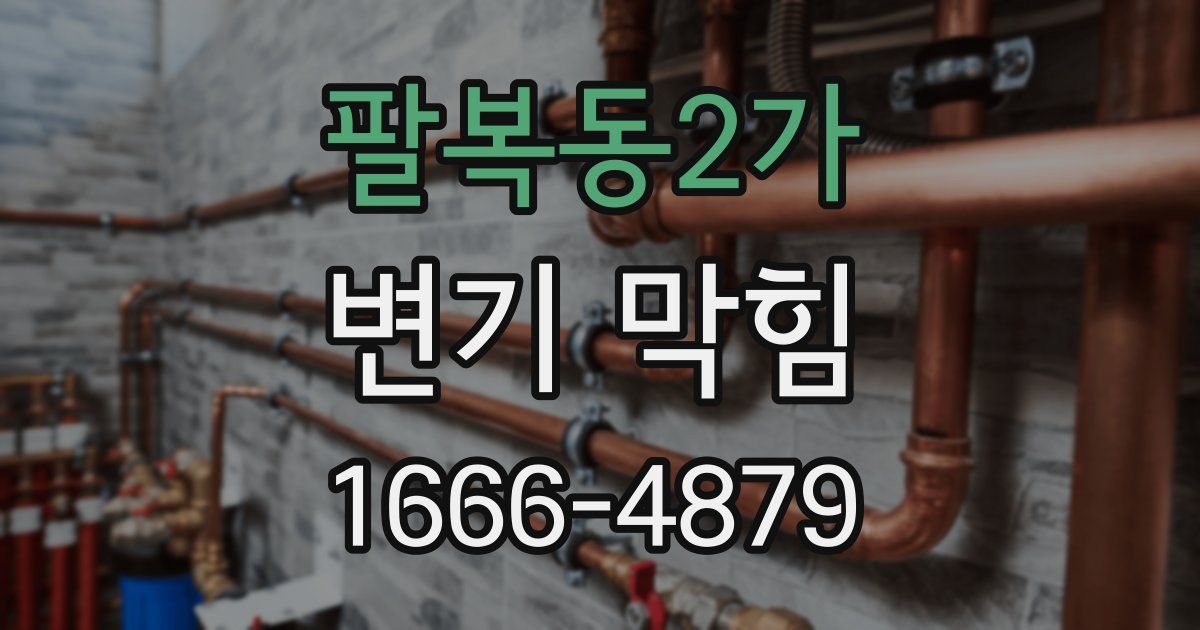 팔복동2가 변기 막힘