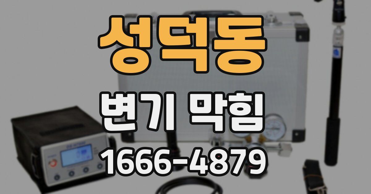 성덕동 변기 막힘