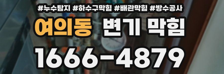 여의동 변기 막힘