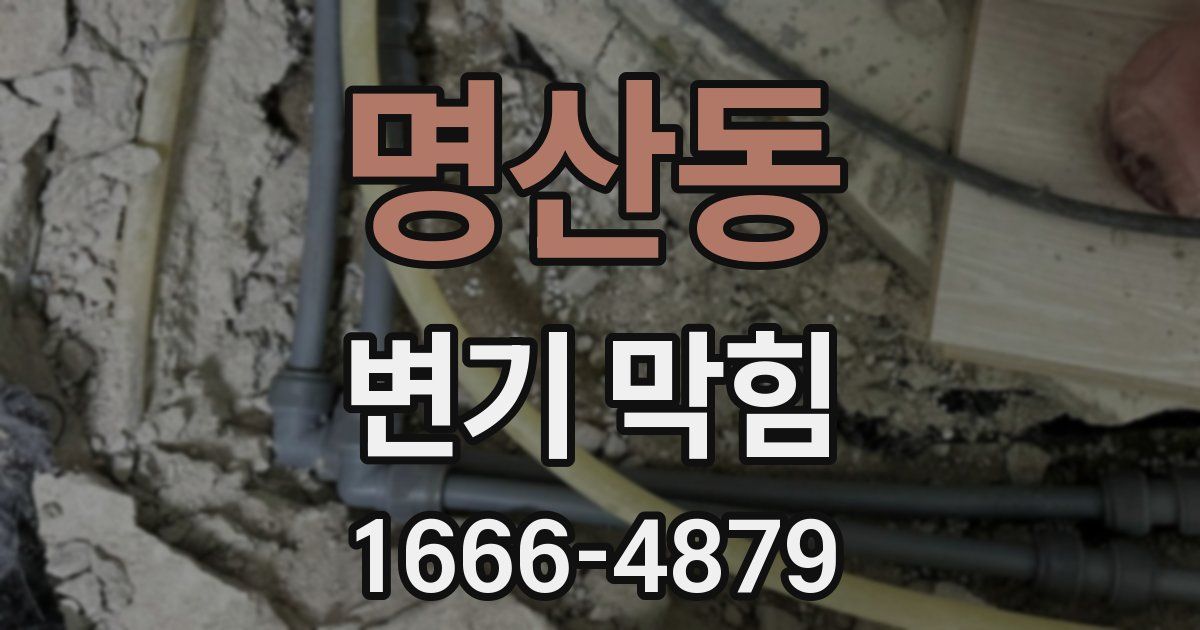 명산동 변기 막힘