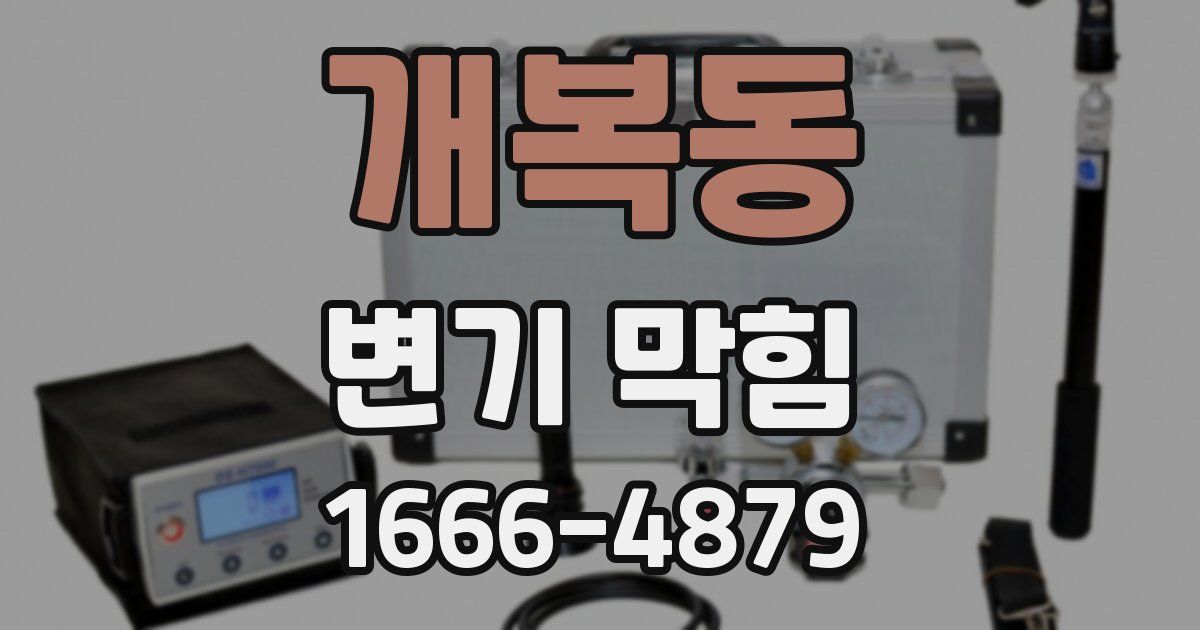 개복동 변기 막힘
