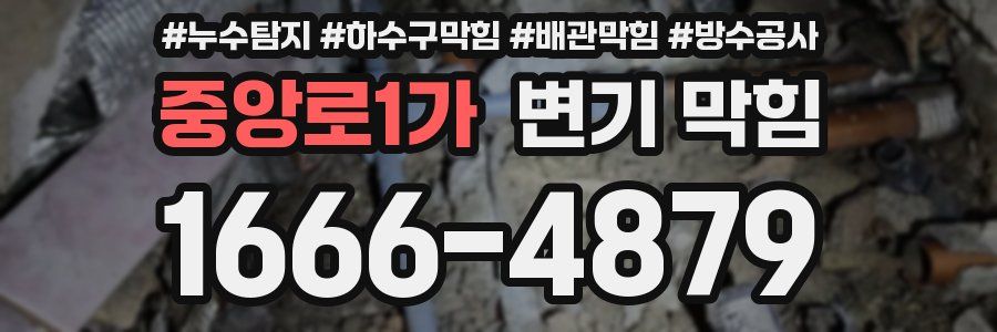 중앙로1가 변기 막힘