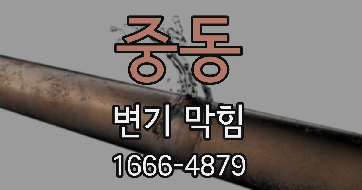 중동 변기 막힘