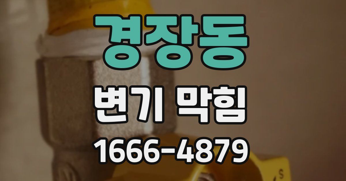 경장동 변기 막힘