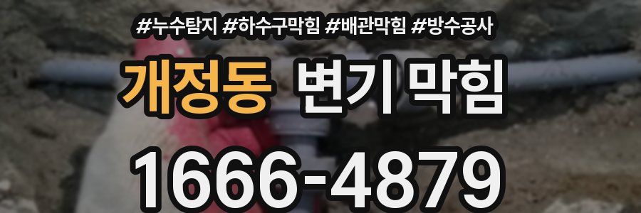 개정동 변기 막힘