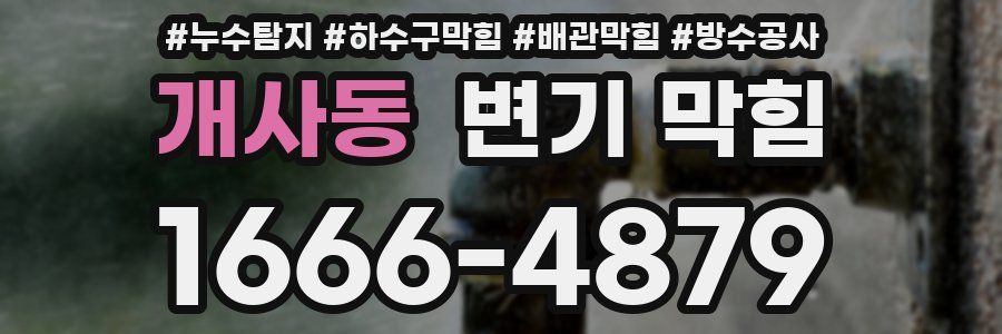개사동 변기 막힘
