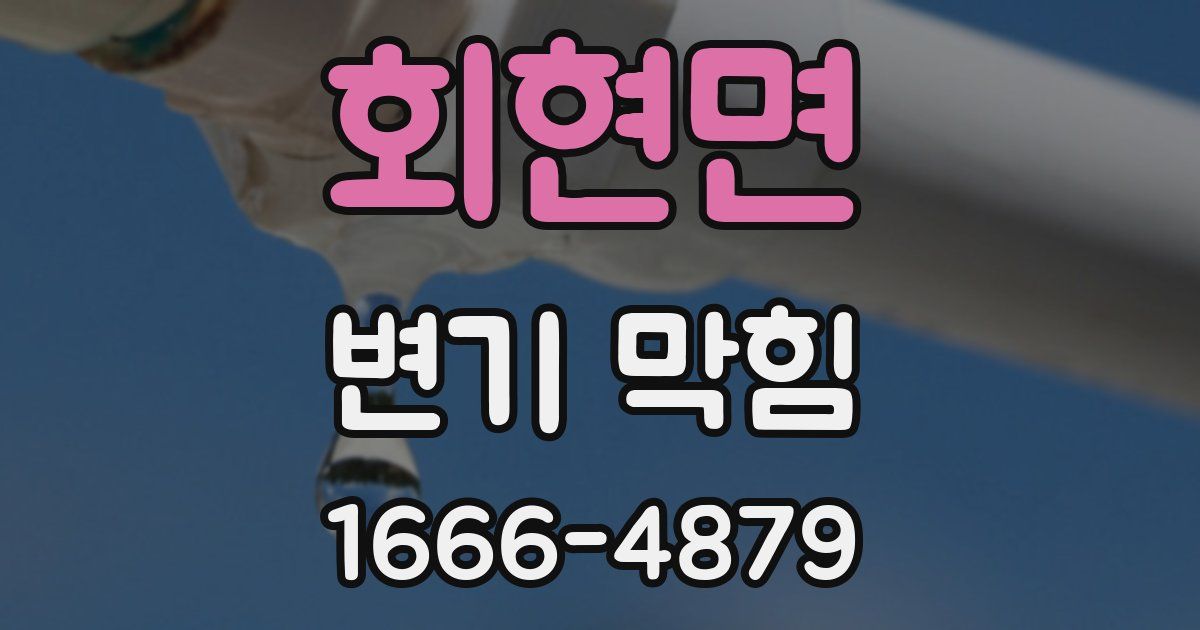 회현면 변기 막힘