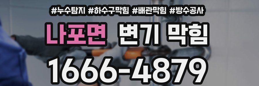나포면 변기 막힘