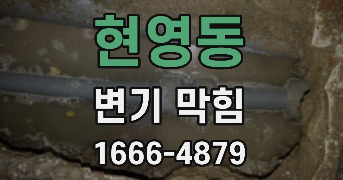 현영동 변기 막힘