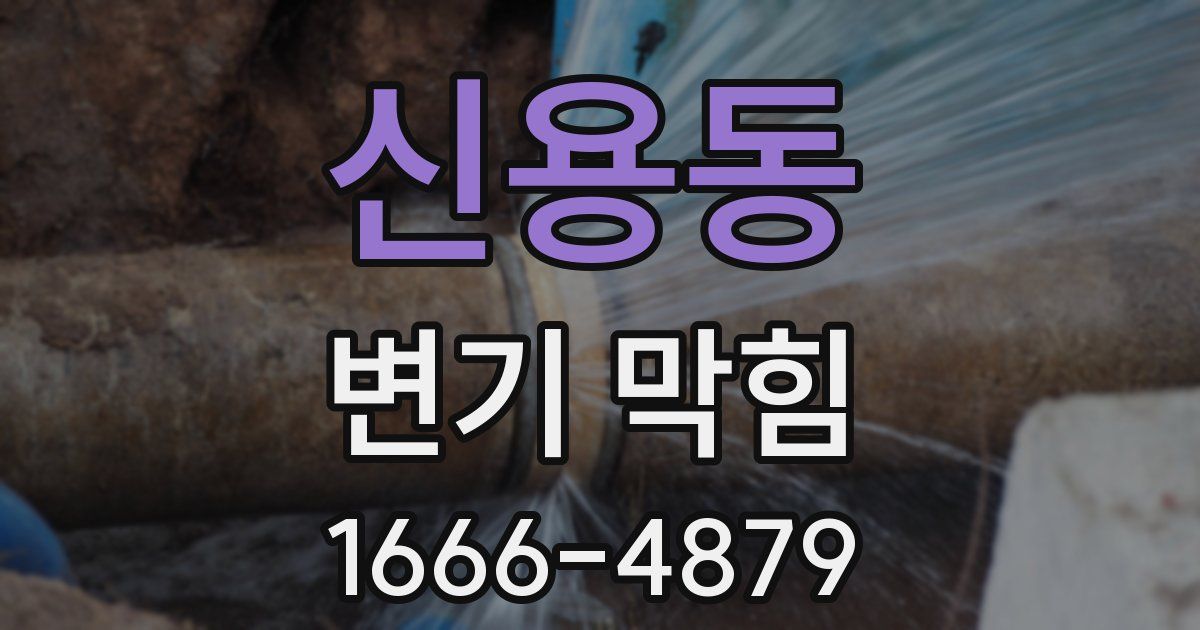 신용동 변기 막힘
