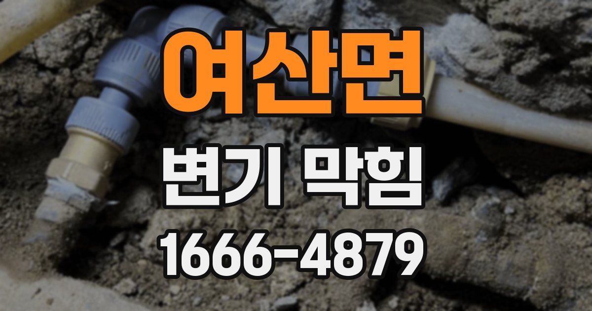 여산면 변기 막힘