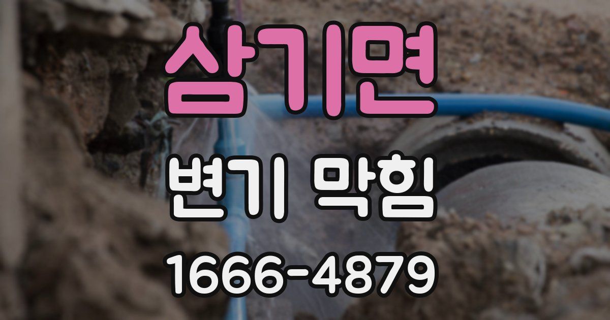 삼기면 변기 막힘