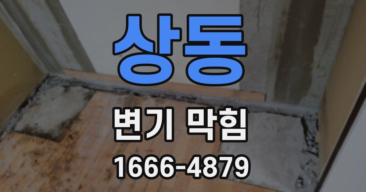 상동 변기 막힘