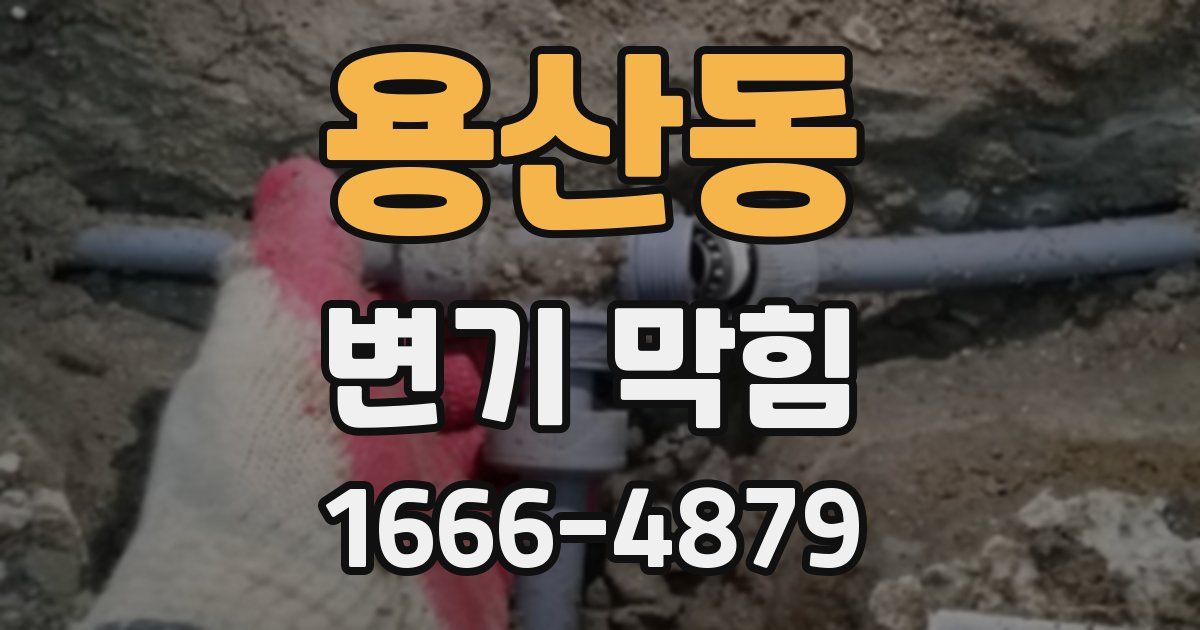 용산동 변기 막힘