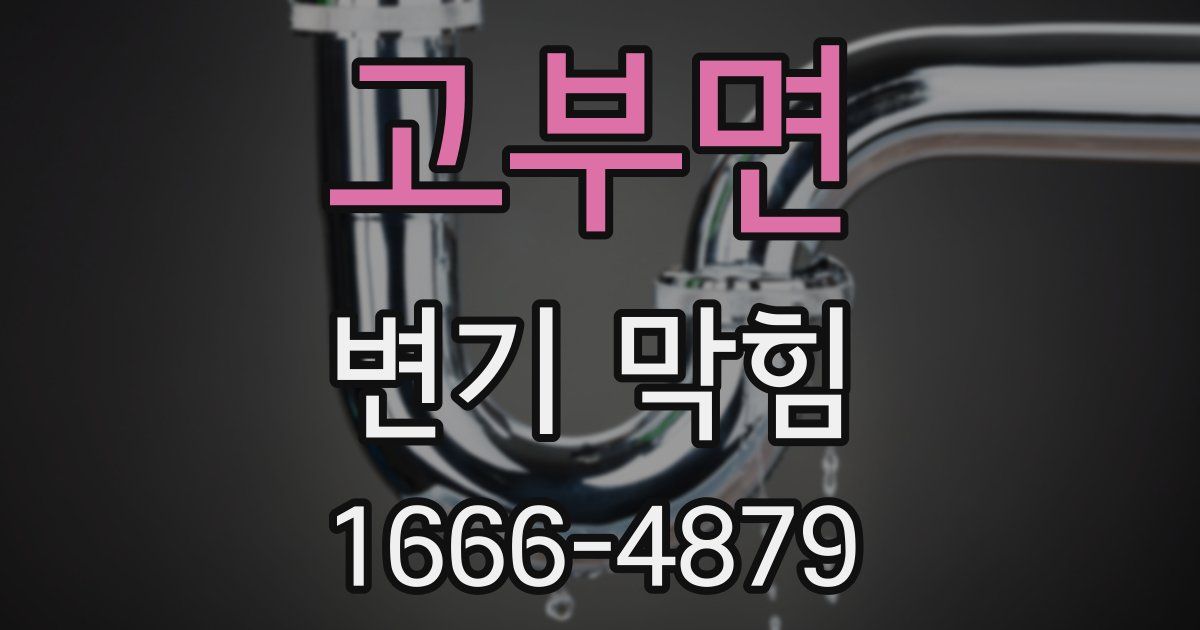 고부면 변기 막힘