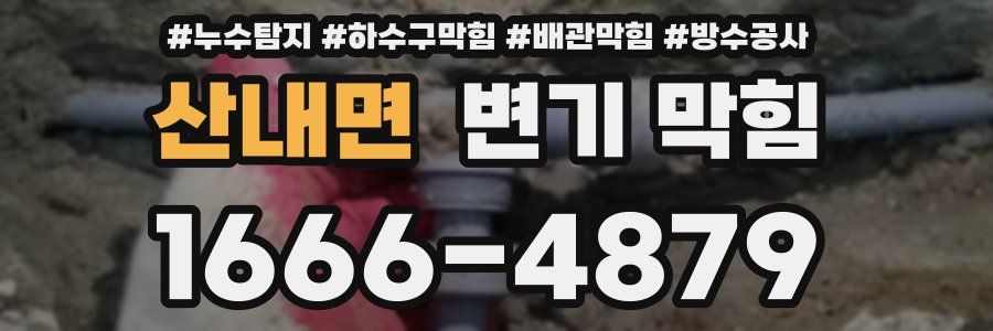 산내면 변기 막힘