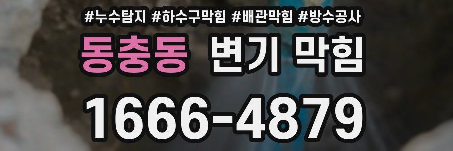 동충동 변기 막힘
