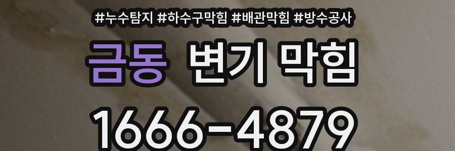 금동 변기 막힘