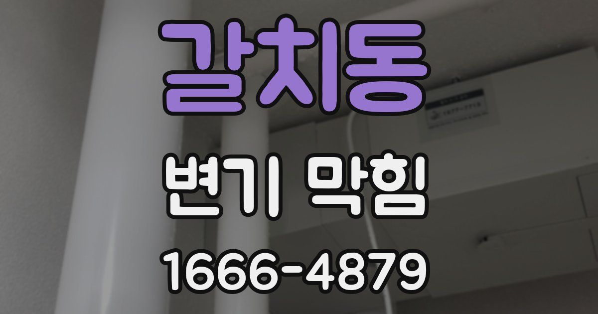 갈치동 변기 막힘