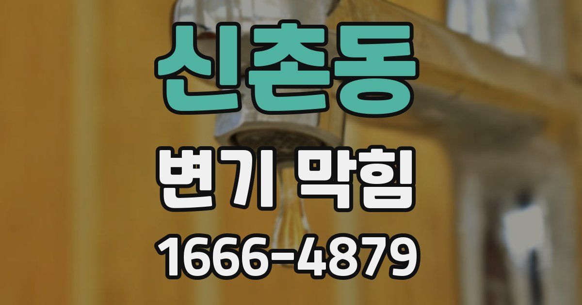 신촌동 변기 막힘