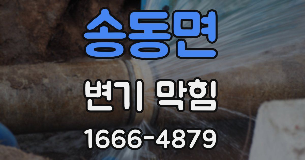 송동면 변기 막힘