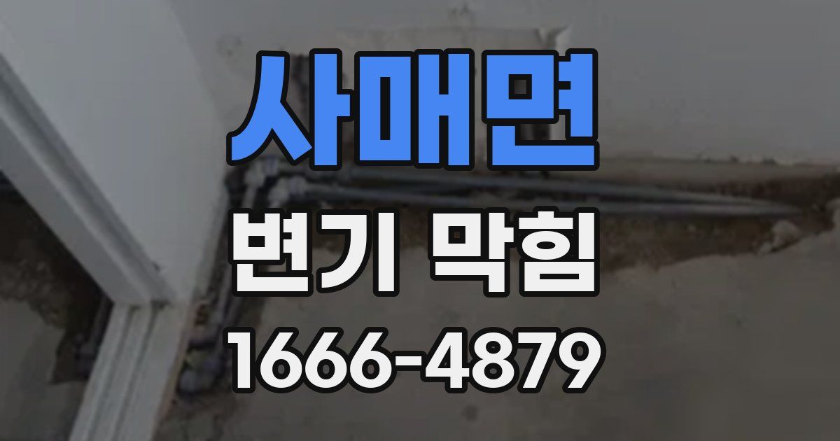 사매면 변기 막힘