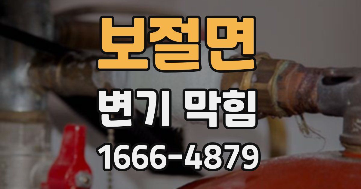 보절면 변기 막힘