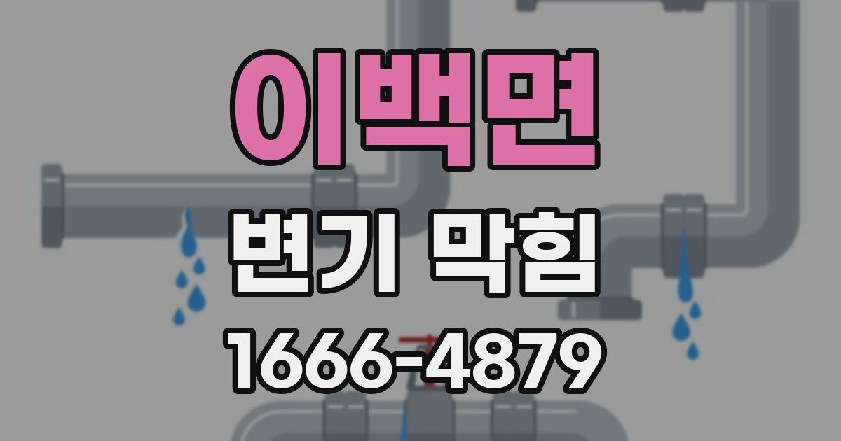 이백면 변기 막힘