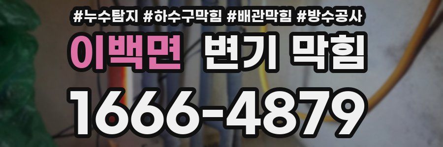 이백면 변기 막힘
