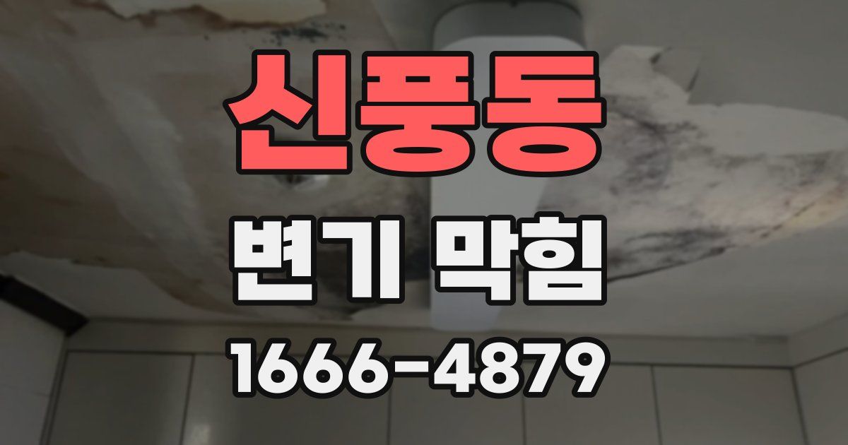 신풍동 변기 막힘