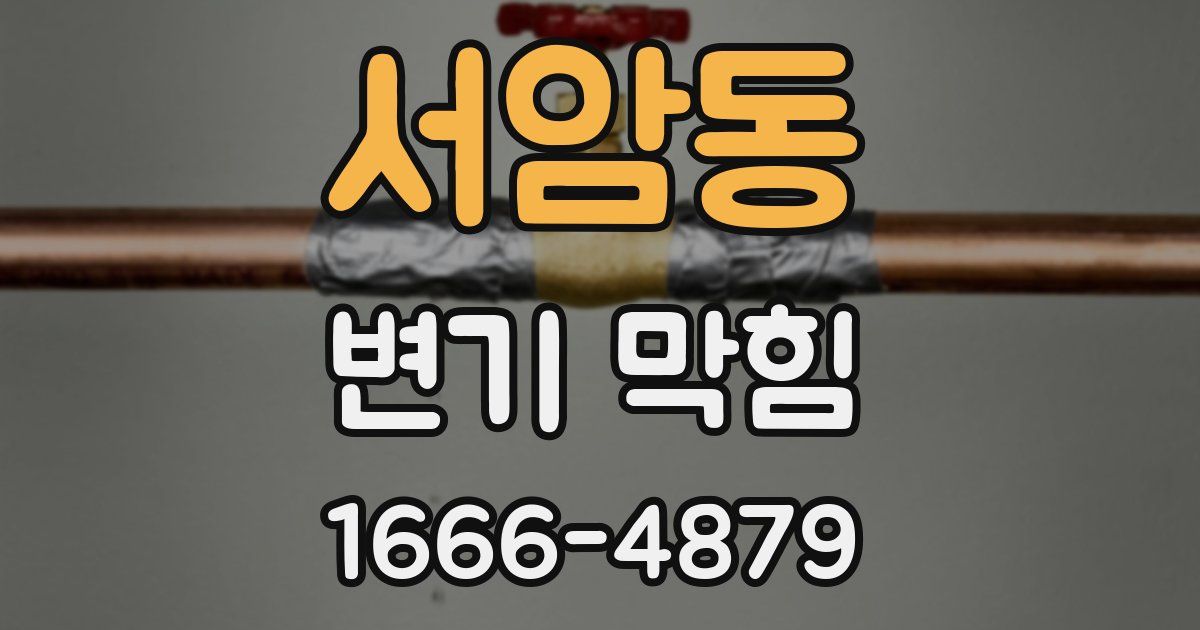 서암동 변기 막힘