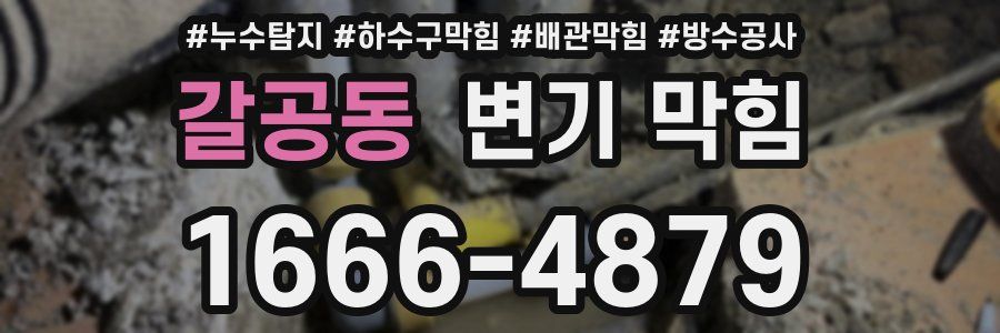 갈공동 변기 막힘