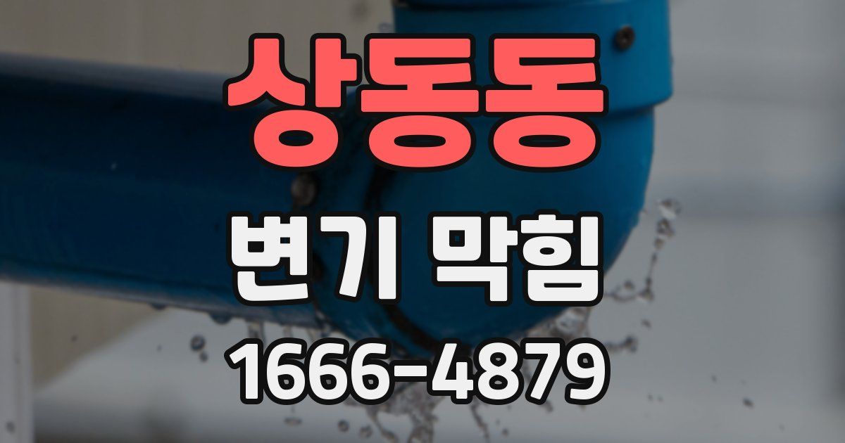 상동동 변기 막힘