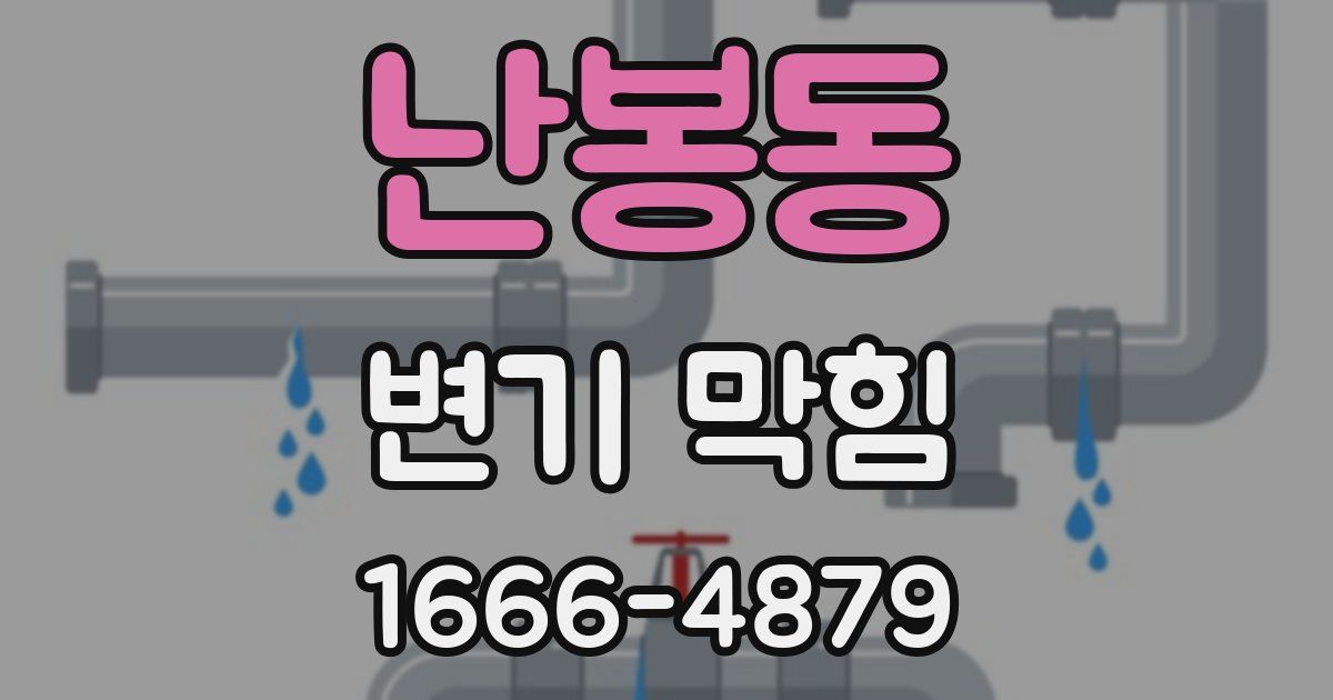 난봉동 변기 막힘