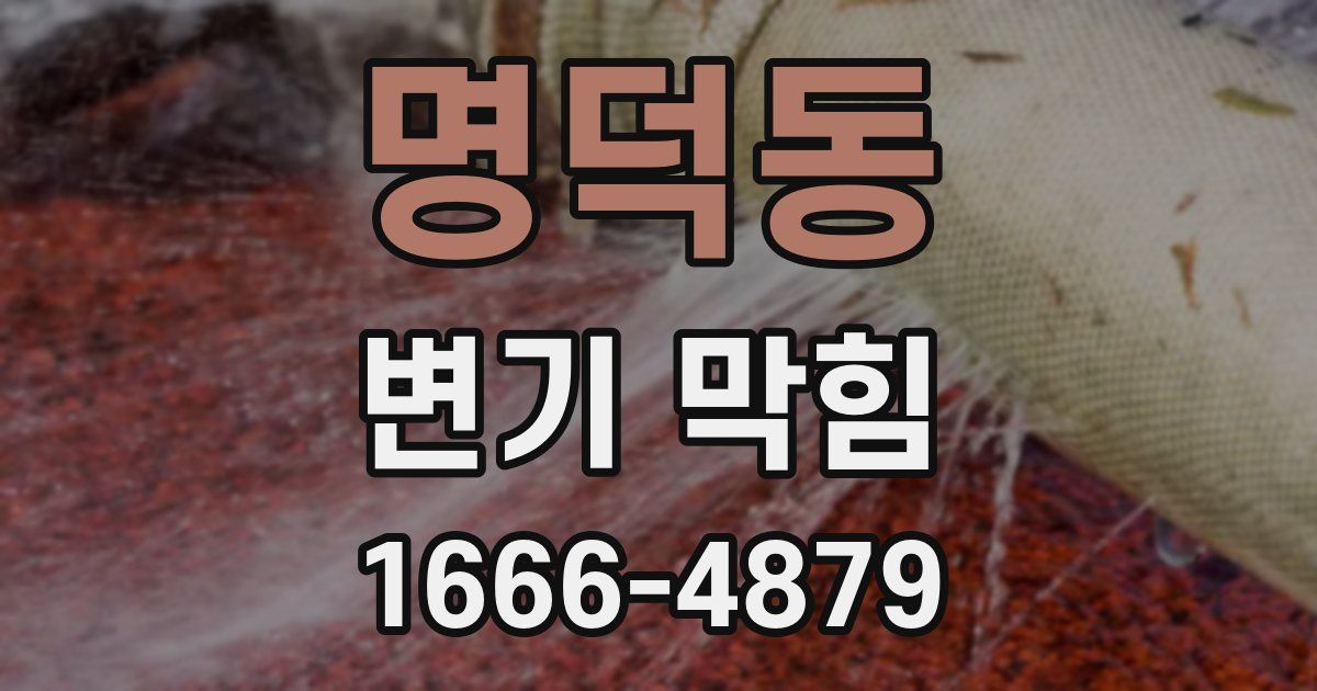 명덕동 변기 막힘